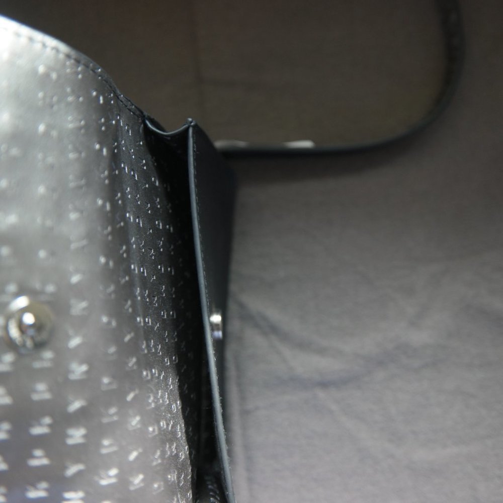 DKNY Tilly Black Flap Over Embossed Cross Body Bag - Picture 4 of 5
